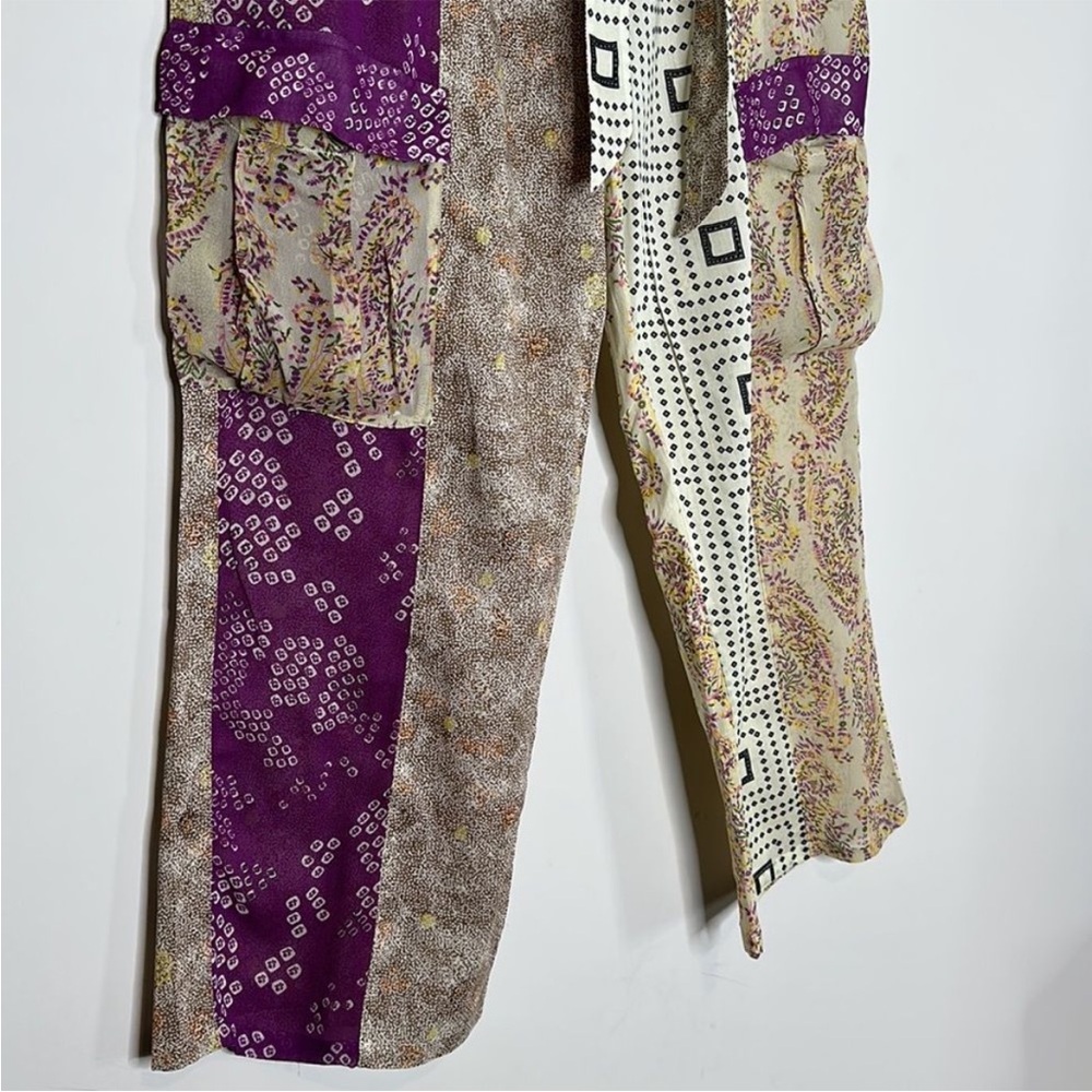 Patchwork Patterned Women's Pants - image 6